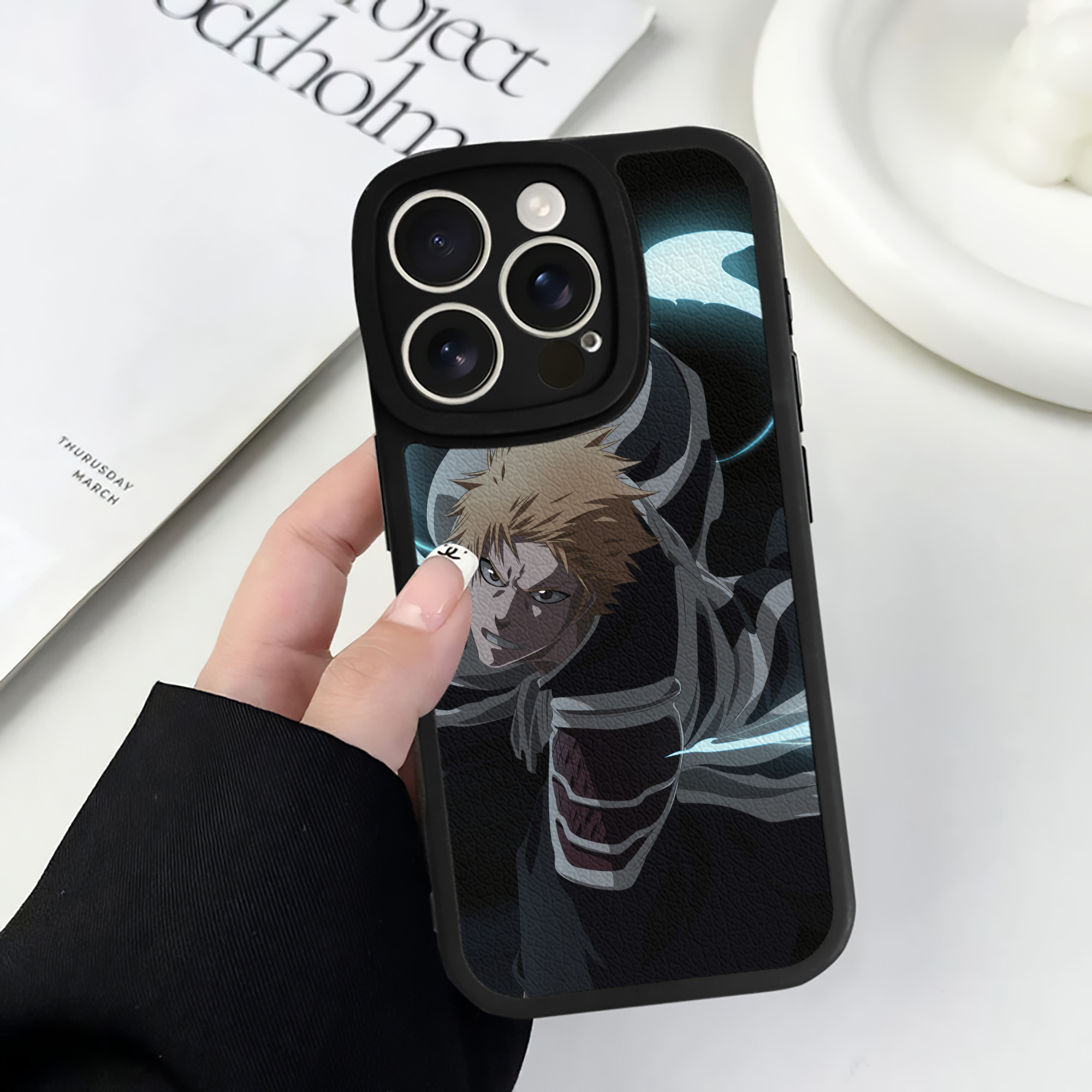 （画像用） ブリーチ BLEACH 【iPhone 16シリーズ対応】シリコンスマホケース（レザー調） 材質：シリコン